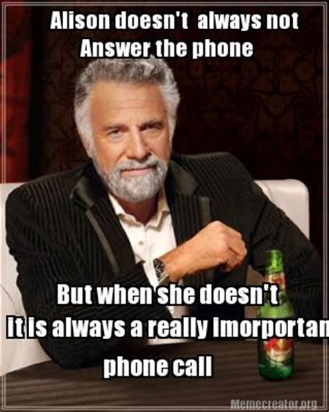 not answering phone meme