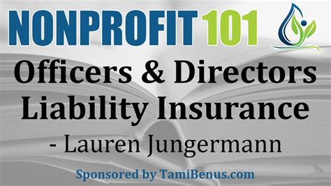 not for profit directors and officers liability insurance