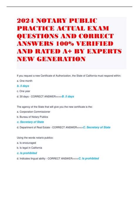 notary public practice questions Reader