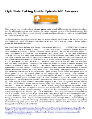 note taking guide 605 gpb answers Reader