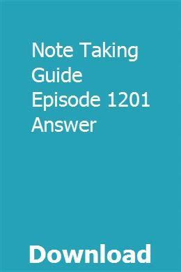 note taking guide episode 1201 answer Epub