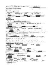 note taking guide episode 303 name Doc