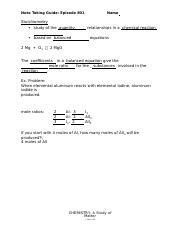 note taking guide episode 801 stoichiometry answers Doc