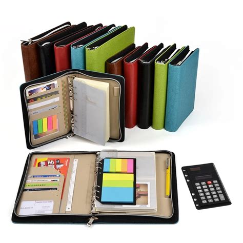 notebook with folders