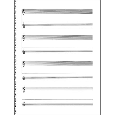 notenblock manuscript paper staves and guitar tab PDF