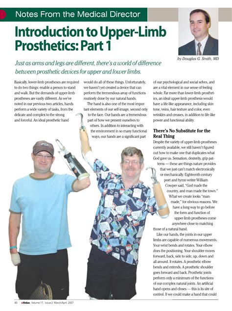 notes from the medical director upper lim prosthetics part 2 PDF