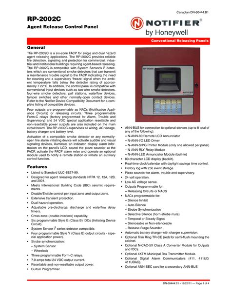 notifier rp 2002 manual PDF