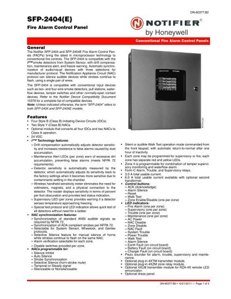 notifier sfp 2404 manual pdf PDF