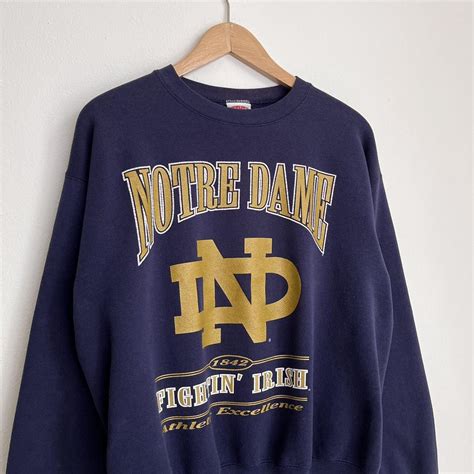 notre dame sweatshirt vintage