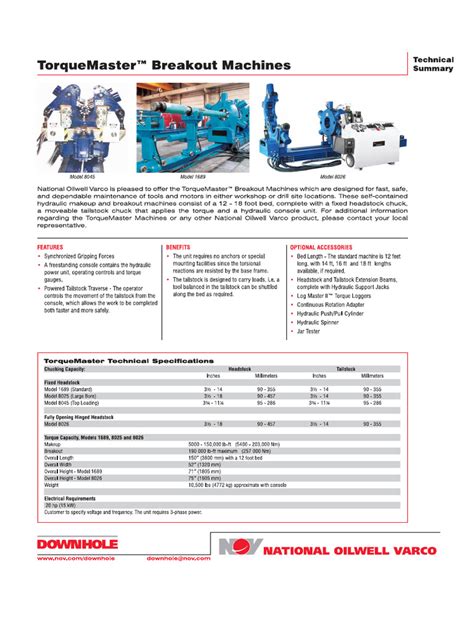 nov torquemaster instruction manual Epub