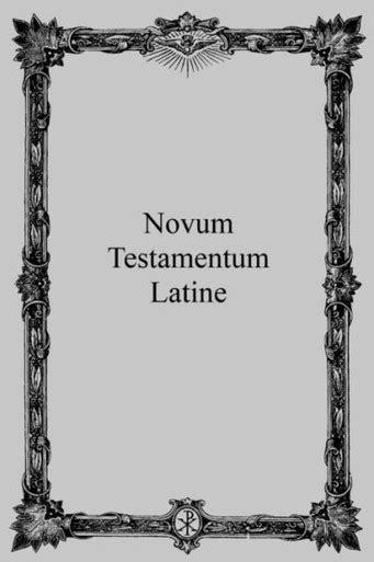 novum testamentum latine latin edition Kindle Editon