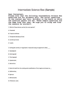 nsf science bee sample questions Doc