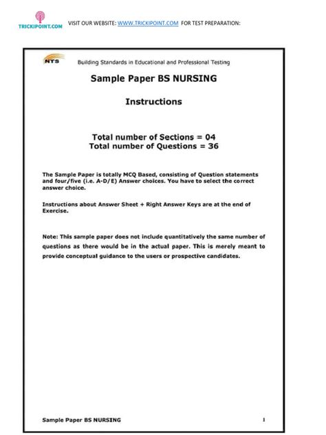nts entry test sample paper Doc
