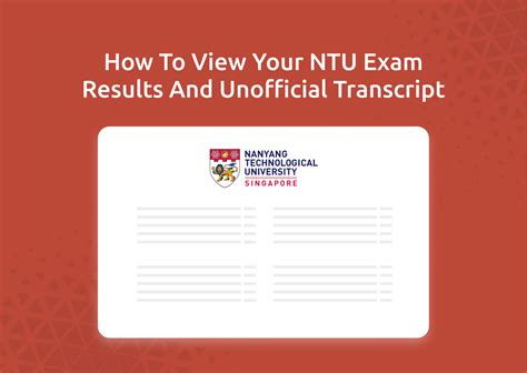 ntu examination results