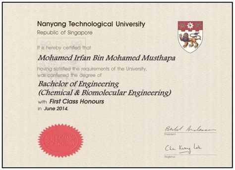 ntu first class honours