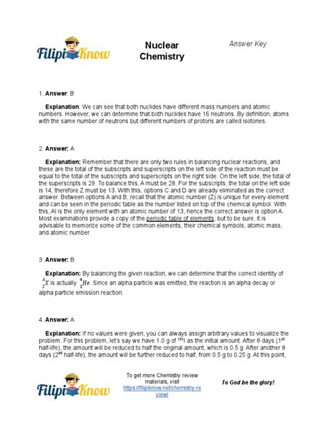 nuclear chemistry answer key chapter review Doc