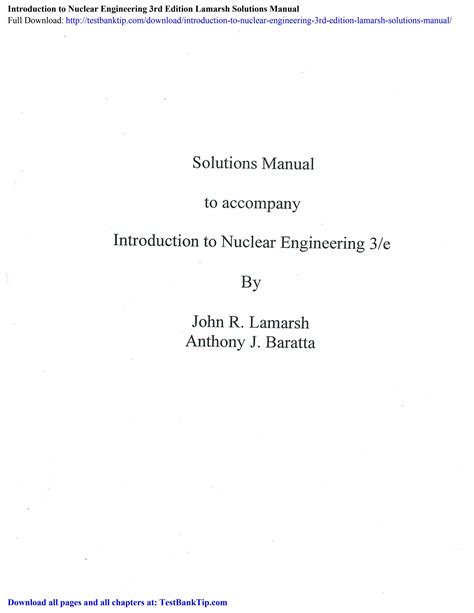 nuclear engineering lamarsh solution manual Reader