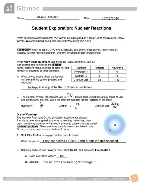 nuclear reactions study guide Epub