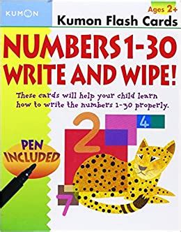 numbers 1 30 write and wipe flash cards kumon flash cards PDF