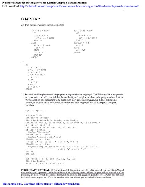 numerical methods chapra solutions six edition Reader