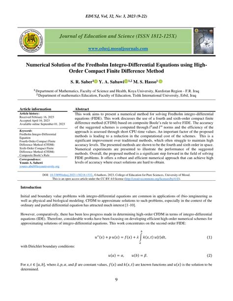 numerical solutions integro differential equations using Reader