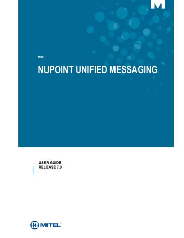 nupoint unified messaging user guide Doc