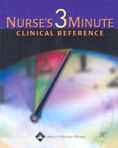 nurses 3 minute clinical reference Ebook Epub