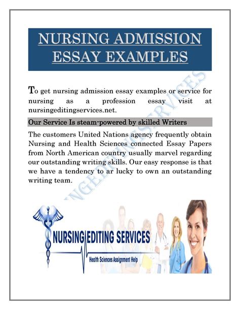 nursing application essay tips Epub