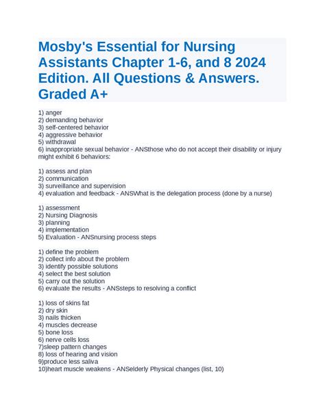 nursing assessment mosby 6th edition answer key PDF