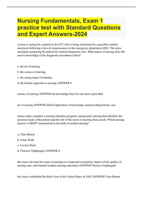 nursing board exam practice questions Doc