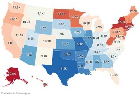 nursing home costs by state