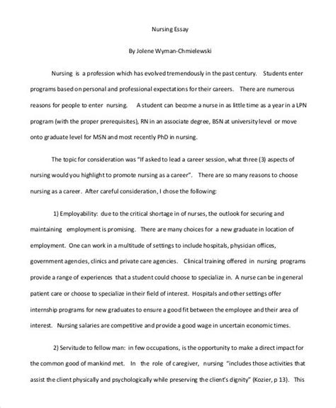 nursing scholarly essay example PDF