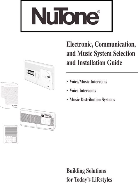 nutone intercom manual Epub