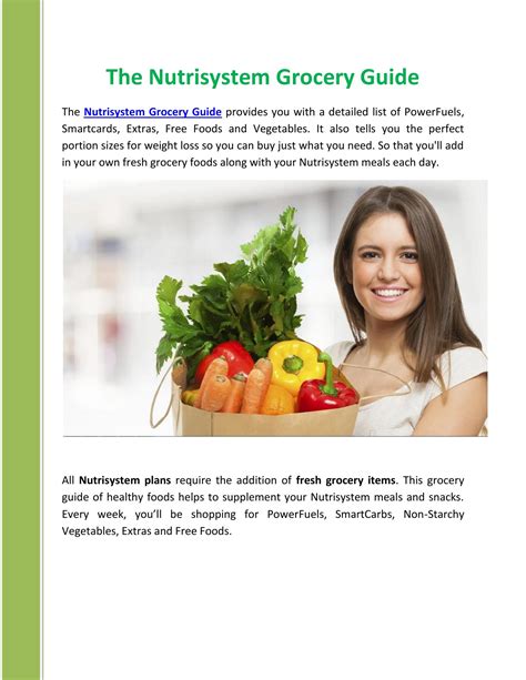 nutrisystem com pdf nutrisystem grocery guide pdf Doc