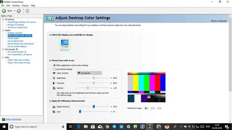 nvidia control panel desktop color settings wont save