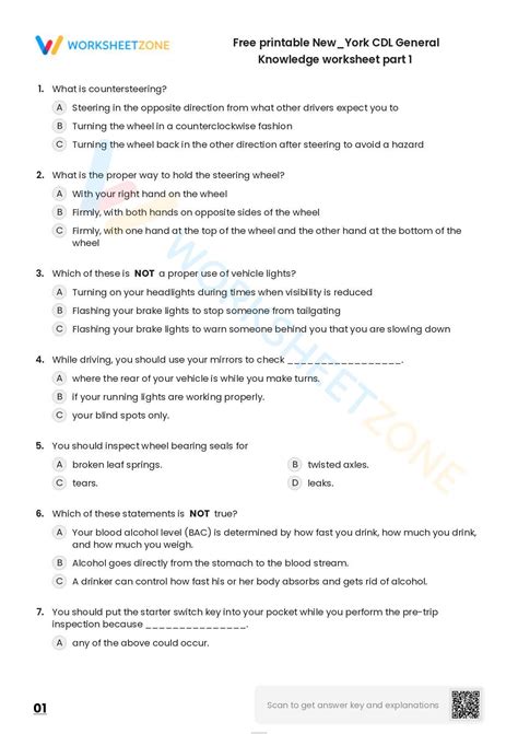 nyc cdl general knowledge test