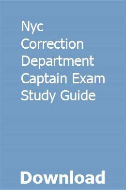 nyc correction department captain exam study guide Reader