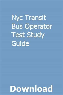 nyc mta bus operator study guide Doc