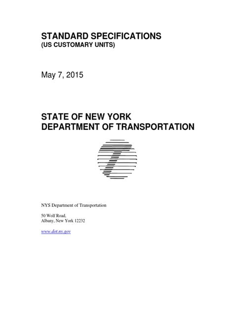 Nysdot Item Catalog