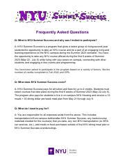 Nyu Summer Course Catalog