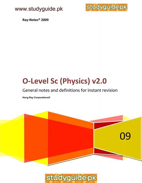 o level sc physics v2 studyguide pk Kindle Editon