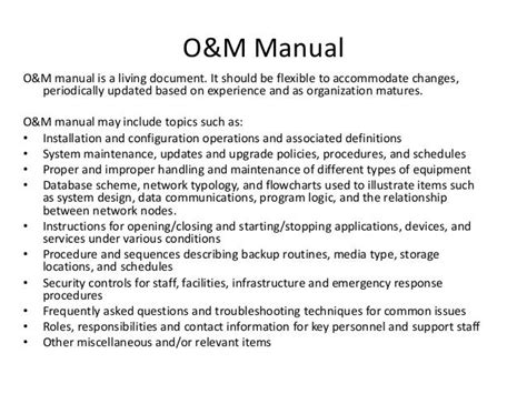 o m manual construction documents Reader