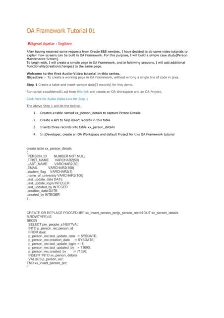 oa framework user guide Kindle Editon