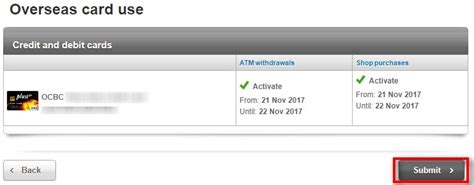 ocbc card activation for overseas use