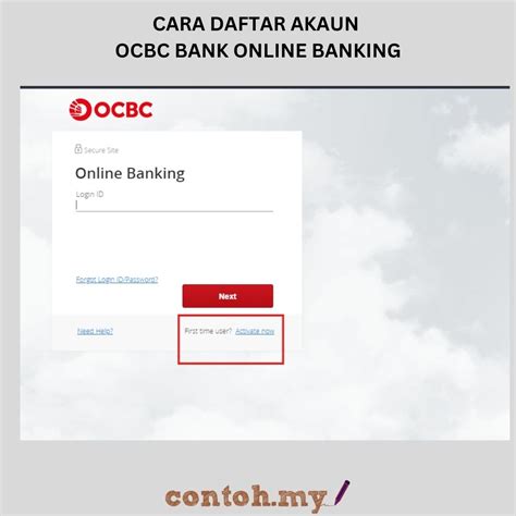 ocbc online banking first time login