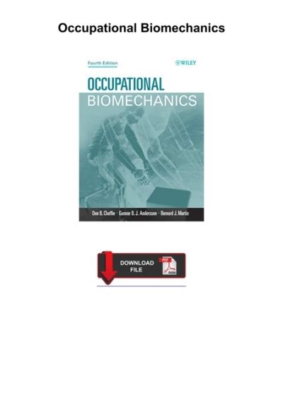 occupational biomechanics Epub