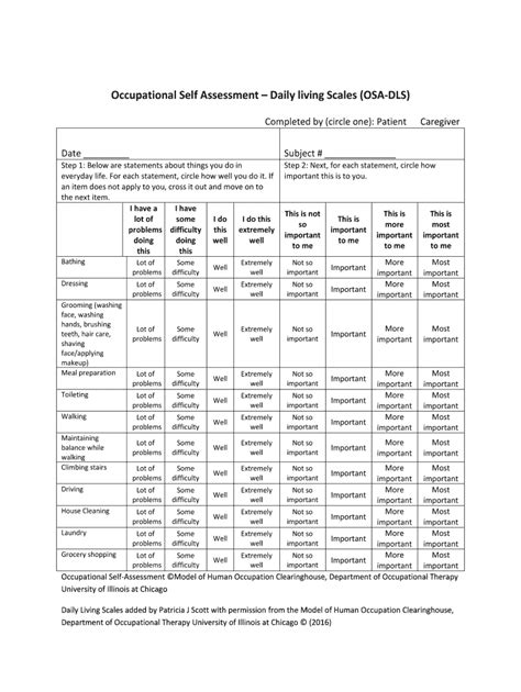 occupational self assessment manual Kindle Editon