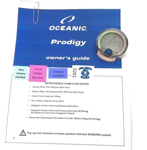 oceanic prodigy dive computer manual PDF