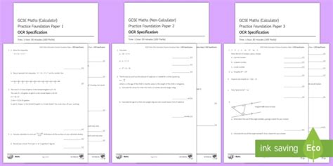 ocr exam papers maths gcse PDF