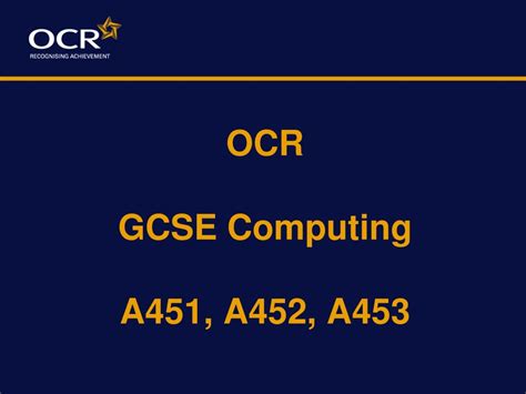 ocr gcse computing a453 solution code PDF